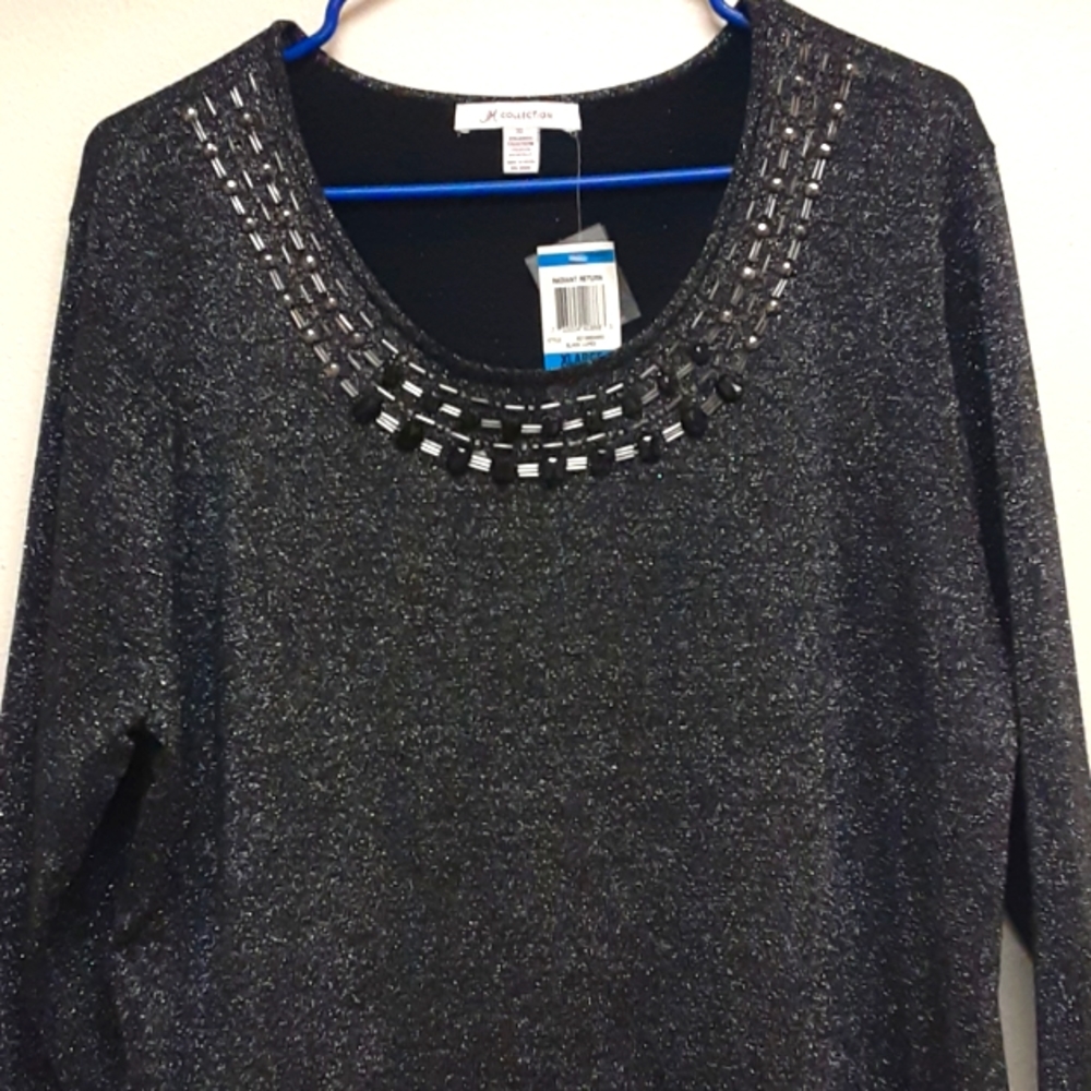 JM Collections Rhinestone sweater